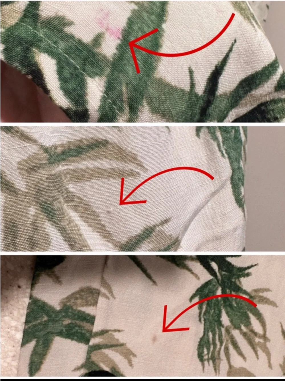 J. Jill Barley Palm Print Linen-Blend Wide Leg Crop Pants Beige GreenLeaf SP NWT - Picture 12 of 16